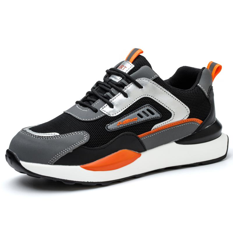 Fashion Security Sport Shoes Anti-Smash Anti-Puncture Work Shoes Breathable Safety Shoes Men Steel Toe Protective Shoes
