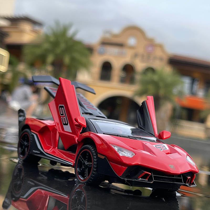 1/32 Lamborghini Aventador SC18 Alston Alloy Racing Car Model Diecasts Metal Toy Sports Car Model Simulation Sound Light Toy Gift