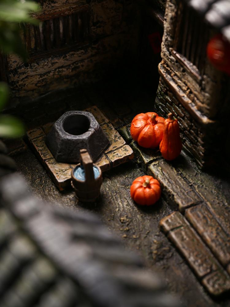 Furniture Model Synthetic Resin Pastoral Moss Micro Landscape Retro Nostalgic National Bonsai Mini Animal Miniature Decoration