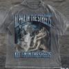 Alpha In The Streets Wolf Vintage 90s T-Shirt, Retro Meme Tee, Grunge Clothing Aesthetic, Alpha Wolf, Washed Oversize Shirt, Alpha Wolf Tee
