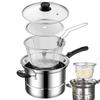 Deep Fryer Pot Stainless Steel Fry Pot with Basket and Lid Food Grade Deep Fryer Multifunctional Deep Frying Pot