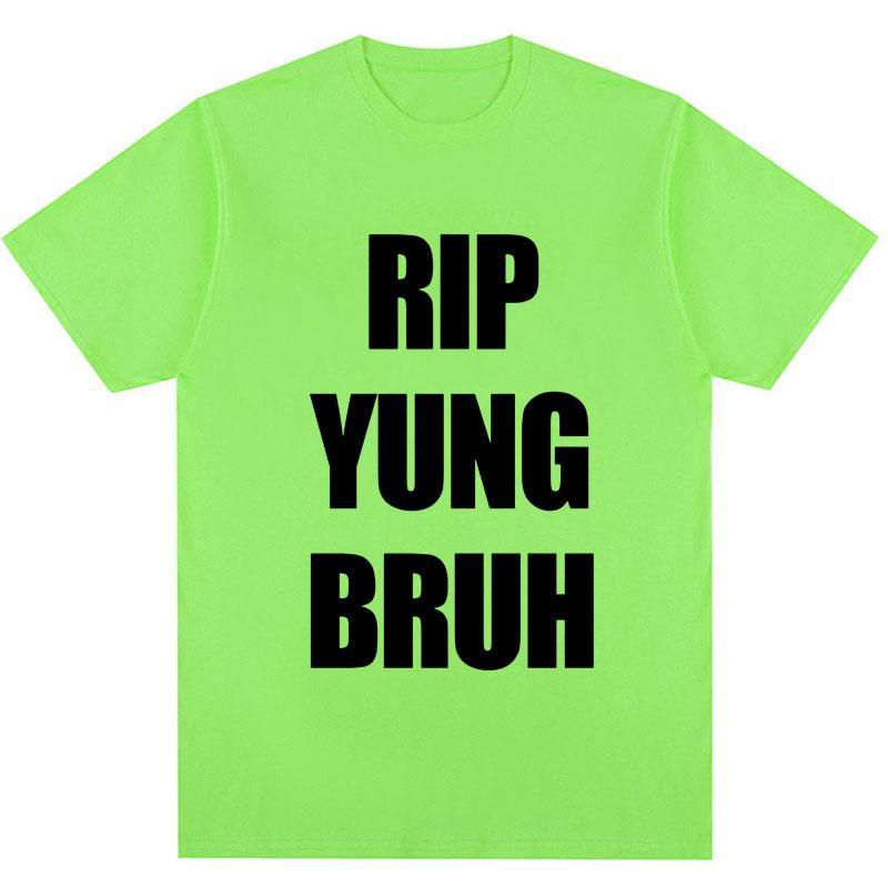 RIP YUNG BRUH Graphic T-Shirt Lil Tracy Meme Peep Summer Funny T Shirt Men Women Cotton Oversized Hip Hop T-Shirts Streetwear
