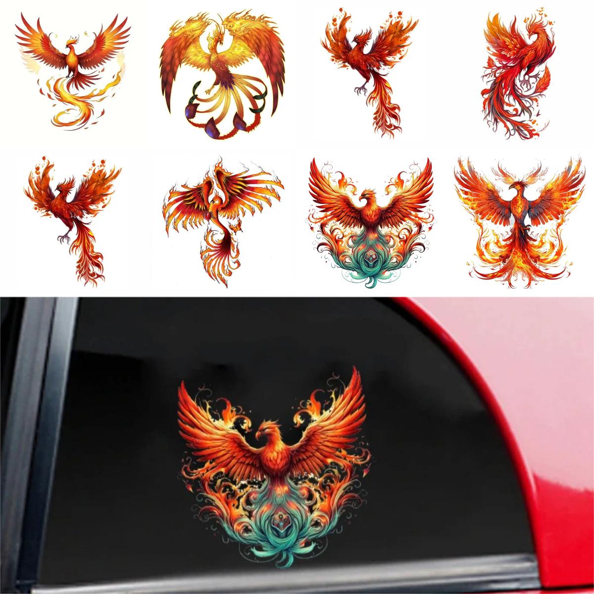 Wipon Unisex Phoenix Bird Vinyl Car Stickers Waterproof - Scratch Resistant Decals For Car Bumper Helmet Auto Graphics