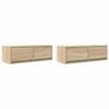 VidaXL Meubles TV 2 pcs chêne sonoma 80x31x25,5 cm bois d'ingénierie, banc TV, meuble hifi, centre de divertissement, buffet 861513