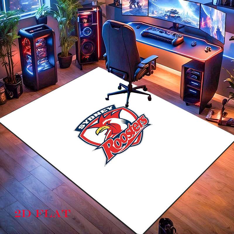 Sydney Roosters Glory Carpet Rug for Living Room Bedroom Home Sofa Decoration,Kids play Nonslip Floor Mat