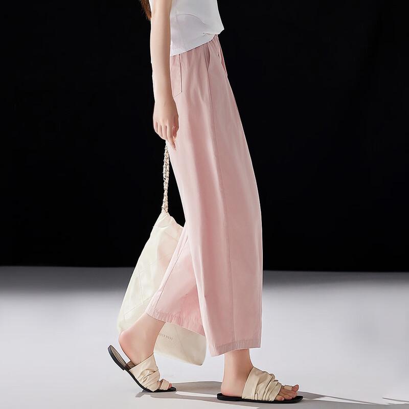 Demana Women's Pure Cotton Elastic Waist Harem Cropped Pants