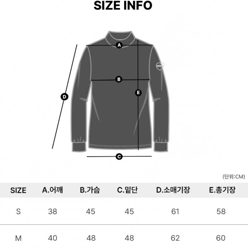 Goxo Mock Neck Long Sleeve Black Heart Logo