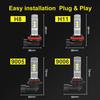 ICE BLUE 8000K H11 LED H8 HB4 9006 9005 HB3 Car LED Bulbs Wireless Turbo Led Fog Lamp Auto Driving Running Lamp 12V New Chips