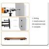 1Pcs Screw Installation Garden Tool Organizer Wall Mounted Hook  for Shovel Rake Broom Hose
