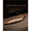 Chinese Style Retro Fishing Line Incense Burner, Home Decoration with a Flat Boat Lying Incense Diffuser Incense Pedestal