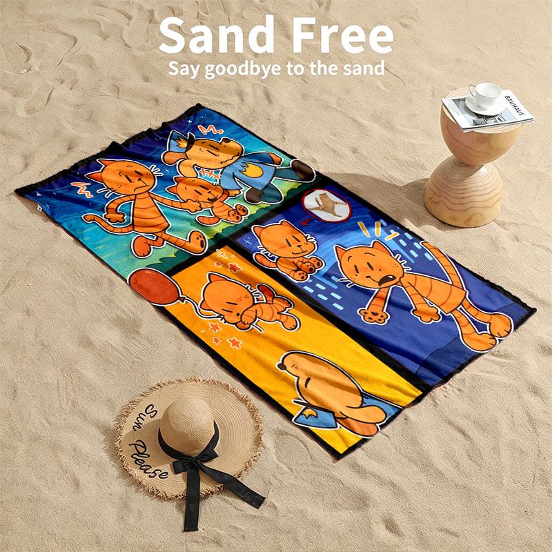 Dog Man Beach Towels Also Serve As Bath Towels Summer Essential a Musthave for the Outdoors the Beach and the Pool