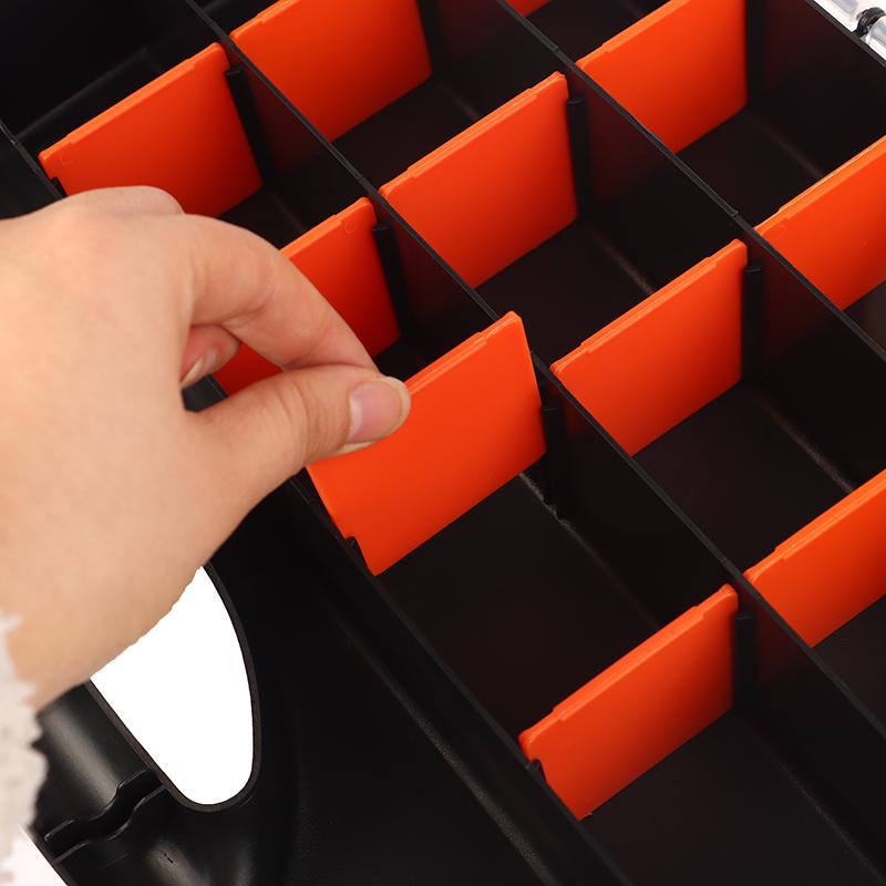 Tool Box Organizers And Storage Plastic Container Compartment Adjustable Detachable Chest Case For Tool Hardware Fastaner Screw