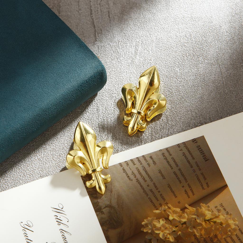 2PCS Metal Iris Shaped Binder Clips Bill Binder Clip Foldback Notes Letter File Paper Clip Binding Securing Clip Stationery