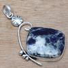 Necklace Sodalite Gemstone Handmade 925 Silver Jewelry 2.25"