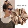 Elegant Solid Leopard Pattern Large Intestine Scrunchie For Women Girls Sweet Hair Band Hair Tie Hair Rope Hair Accessories