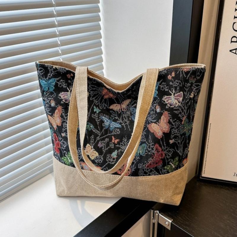 Large Size Tote Bag Fashion Folding Women Handbag Sea Tote Shoulder Bags Ladies Casual Flower Printing Shopping Bags Summer New