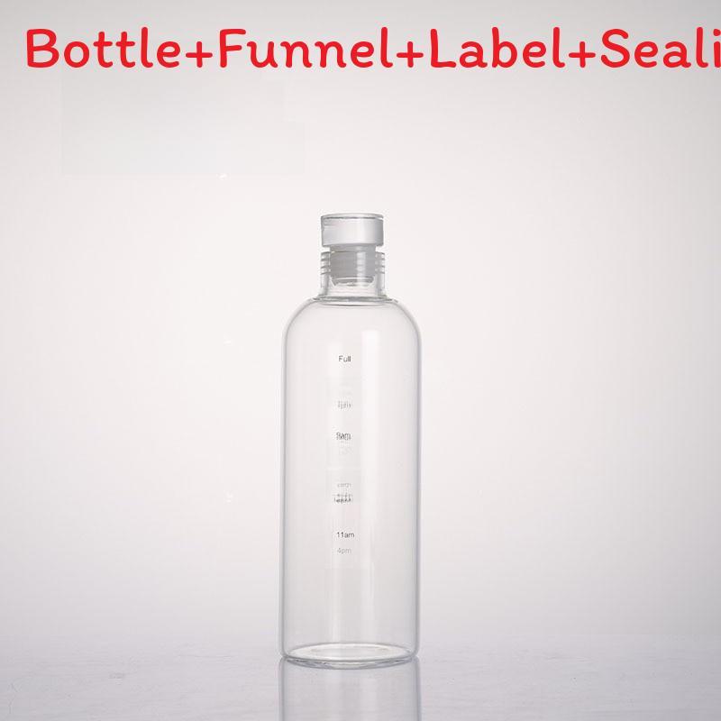 

Glass Wine Bottle With Seal For Storage Home Bar Preservation 500ml