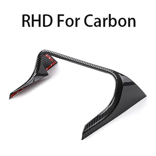 RHD Für Kia Stinger Carbonfaser Konsolenpanelabdeckung Scheinwerferverstellung Oberer Luftauslass Klimaanlagenpanelabdeckung