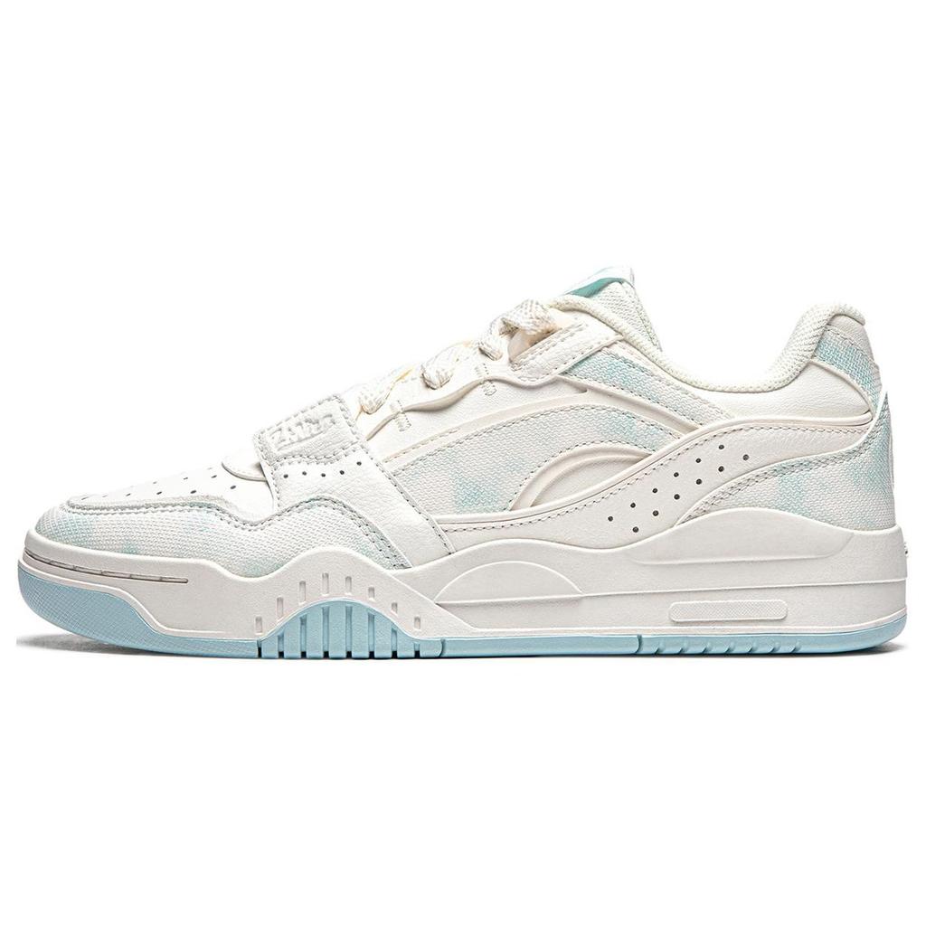 Li-Ning Cloud White Casual Lightweight Comfortable Thick Sole Height Increasing Shock Absorbing Wear Resistant Low Top Skate Shoes AGCS252-26