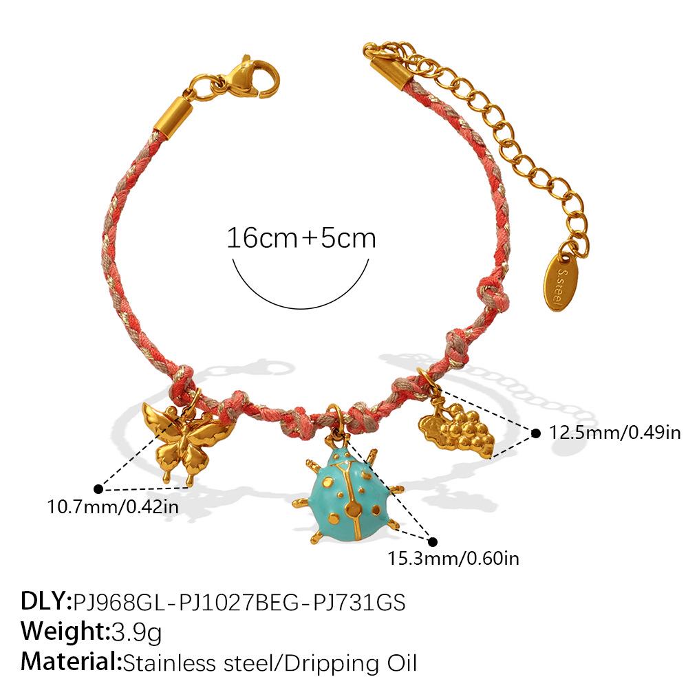 European & American Cross-border Fashion Niche: DIY Flower Heart Pendant Bracelet & Necklace Set