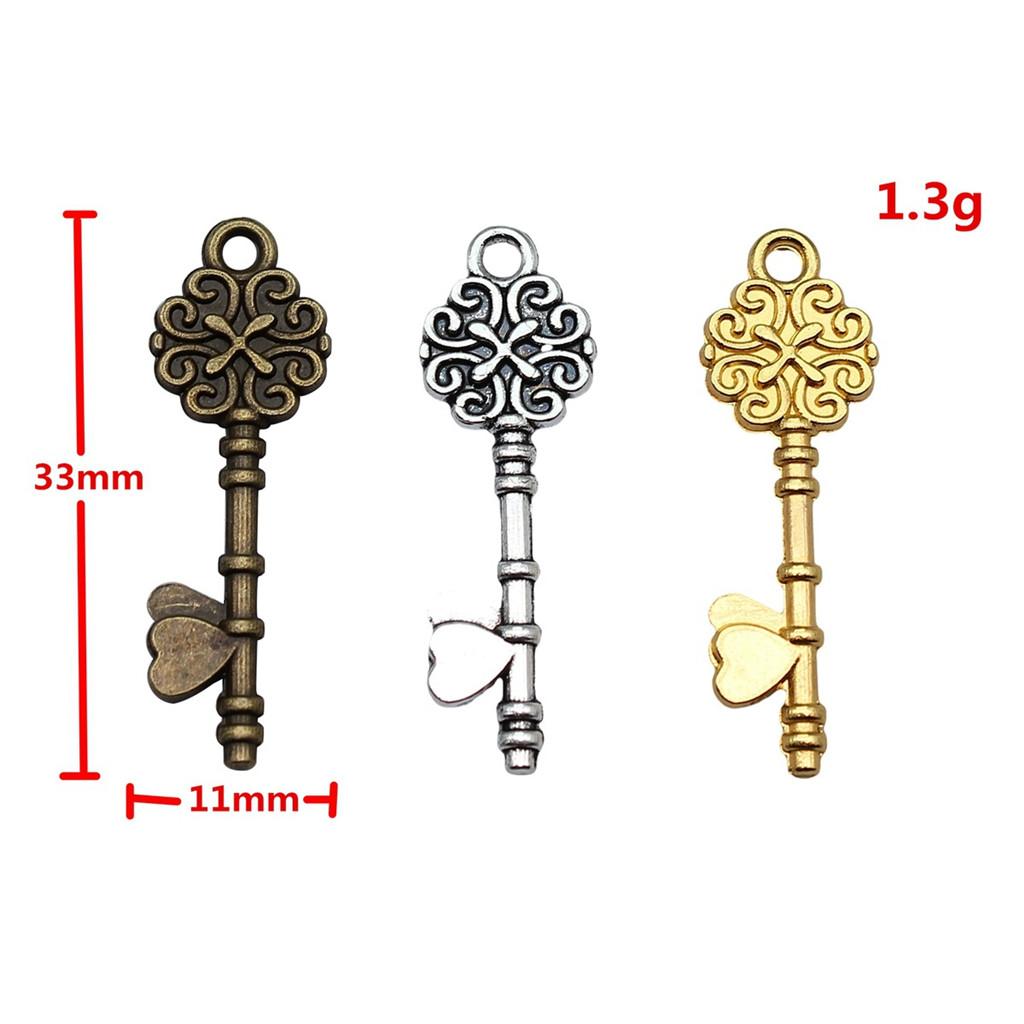 Key Charms Multi Color Alloy Locks Pendants For Romantic Themed Jewelry