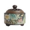 Ceramic Lotus Incense Burner  Enamel Painted Coil Holder Home Fragrance Lotus Burner Celadon Sandalwood Plate Aromatherapy Tower