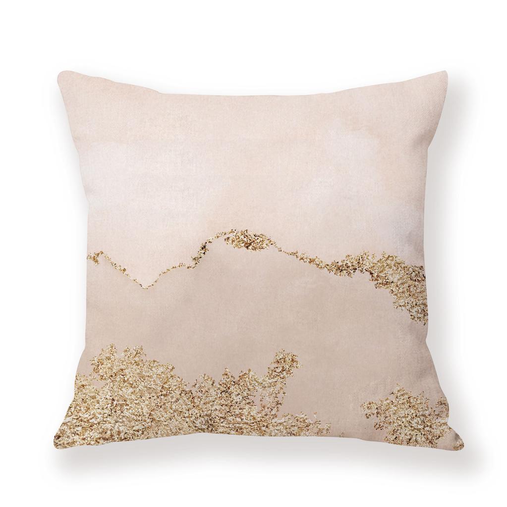 Watercolor Ins Wind Flashing Plush Pillowcase Contrasting Color Creative Model Room Decoration Pillow Car Sofa