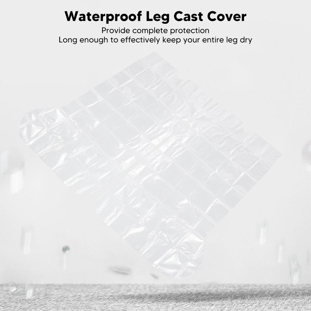 2 szt. Wodoodporny Pokrowiec na Gips na Nogę do Kąpieli dla Dorosłych Utrzymuje Rany Suche Szczelny Wodoszczelny Ochraniacz na Gips