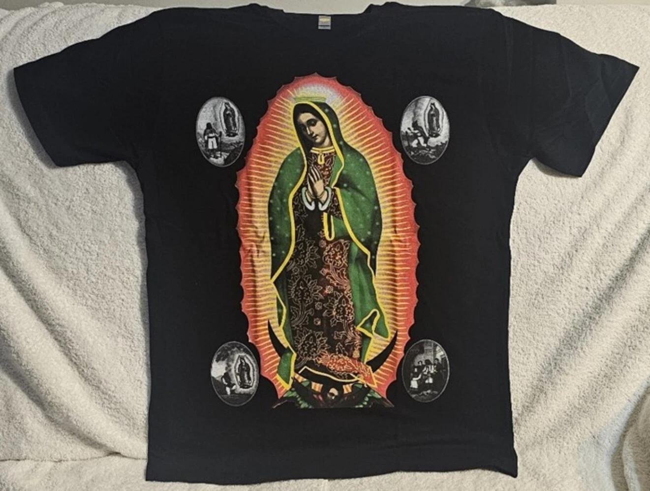 GUADALUPE VIRGIN MARY PRAY MIRACLE RELIGIOUS RELIGION T-shirt 2XL