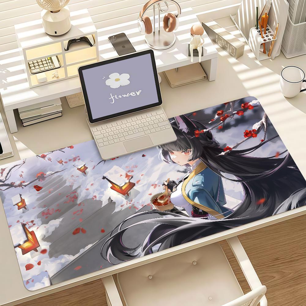 Game Zenless Zone Zero Hoshimi Miyabi Mouse Pad Anti Slip Rubber Edge Locked Thickened Laptop Gaming Desk Mat