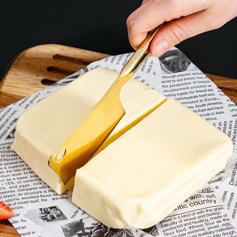 Western Bakery Bread and Butter Knife Stainless Steel Cheese Scraper Cheese Grater Knife Multifunctional Sharp Knife Butter Square Knife