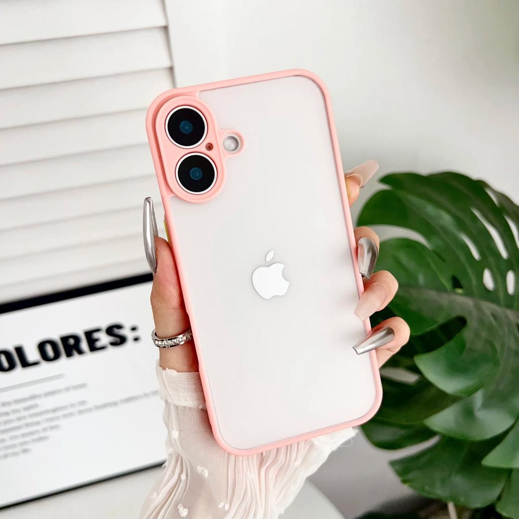 New transparent matte case for For Iphone 17 Air 16 1 14 Plus 13 12 11 Pro Max shock resistant soft edge hard shell back cover
