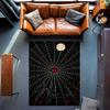 Gothic Spider Web Area Rug Vintage Ornate Pattern Carpet for Living Room Bedroom Moody Dark Home Decor Non Slip Floor Mat