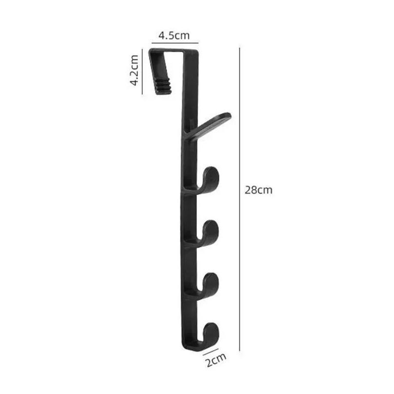 1 Pcs Bedroom Door Hooks Clothes Hanging Rack Over The Door Plastic Home Storage Organization Hooks Purse Holder For Bags