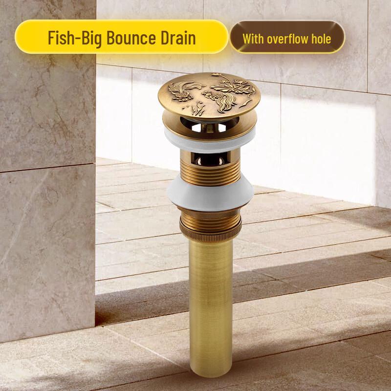 Stainless Steel Pop-up Sink Drainer with Basket