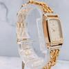 Used Working SEIKO Ladies Watch, Square Gold, 3 Hands, Chain Bracelet, Rectangular, 3 Hands, Vintage, Antique
