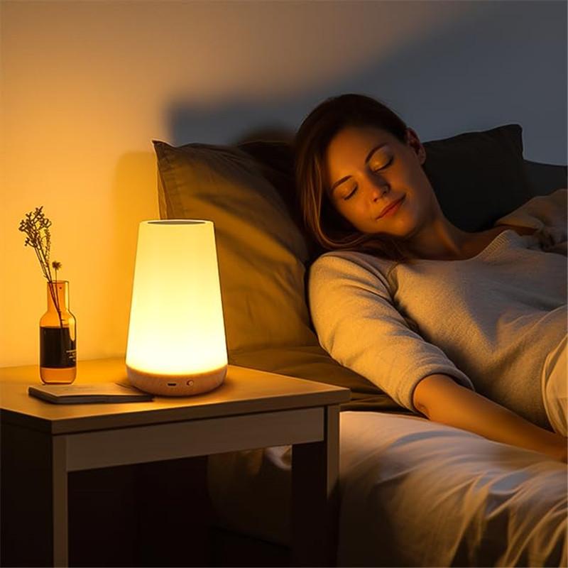 Night Light for Kids Baby Dimmable Touch Lamp 13 RGB Colors 5 Brightness Portable Rechargeable Bedside Table Lamp for Nightstand