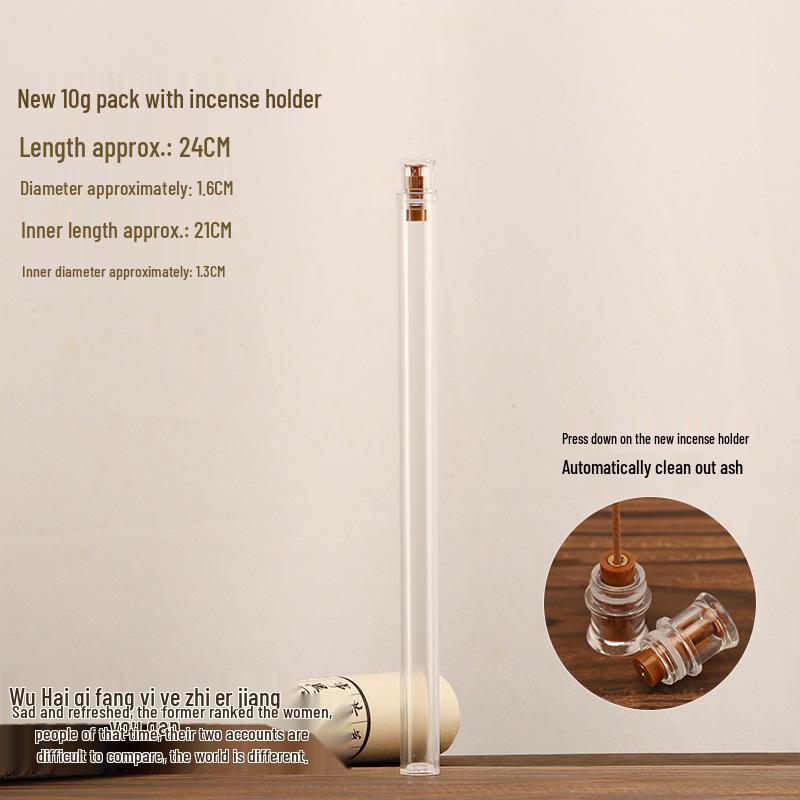Acrylic Incense Holder: Transparent 5g Long Stick Storage Tube for Agarwood Incense