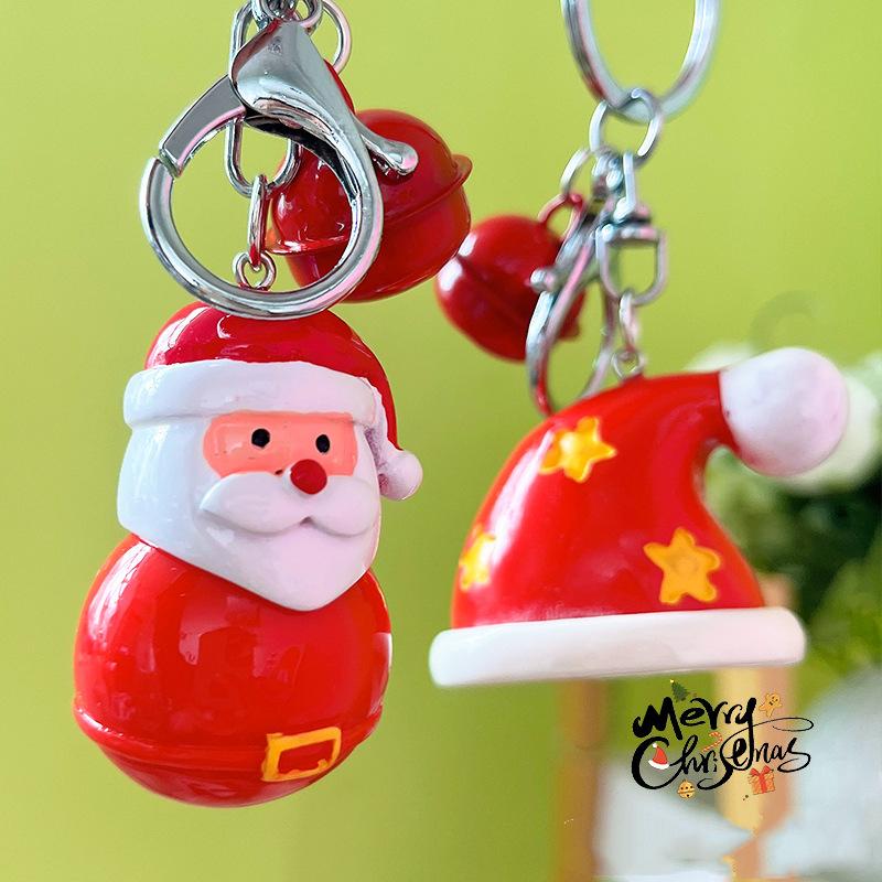Creative Santa Claus nøkkelring bil skolesekk for kvinner Nydelig nøkkel anheng Cartoon Doll Bag Anheng