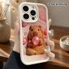 Phone Case: 2D Flat, Fits iPhone 18 17 16 15 14 13 Pro, Capybara, Perfect Christmas and Halloween Holiday Gift