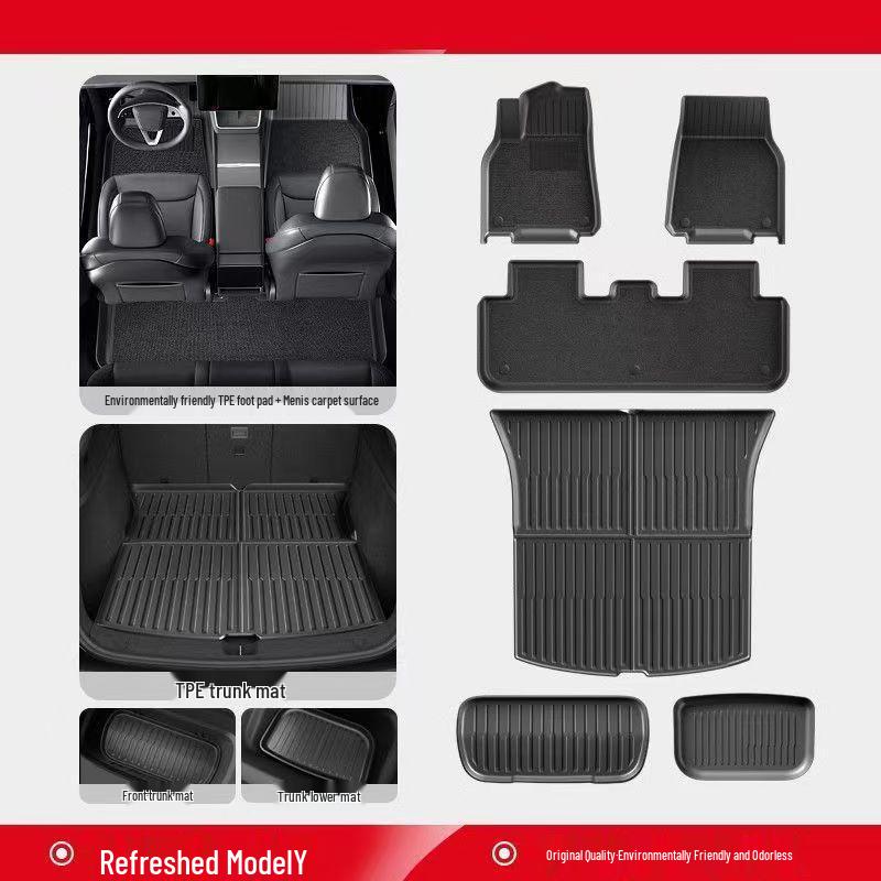 High-End TPE Floor Mats for Tesla Model Y/3 – Custom Car Accessories