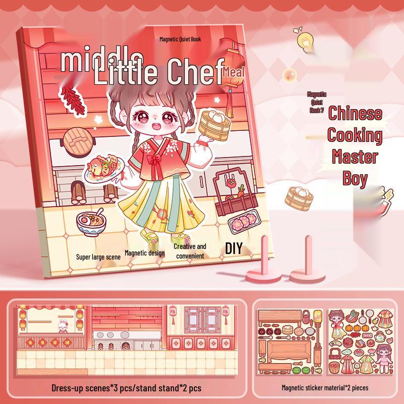 Magnetic Quiet Book: New Style Planner with Educational Stickers for Girls – No-Cut Magnetic Attraction & Iron Absorption