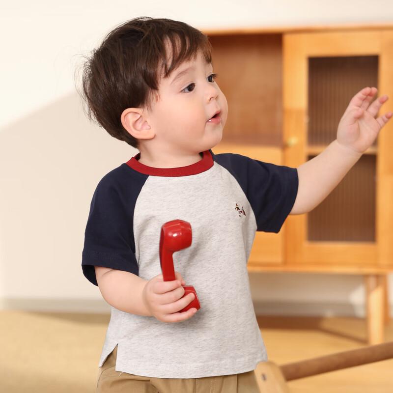 LUSON Baby Boys Raglan Sleeve Color-Block T-Shirt