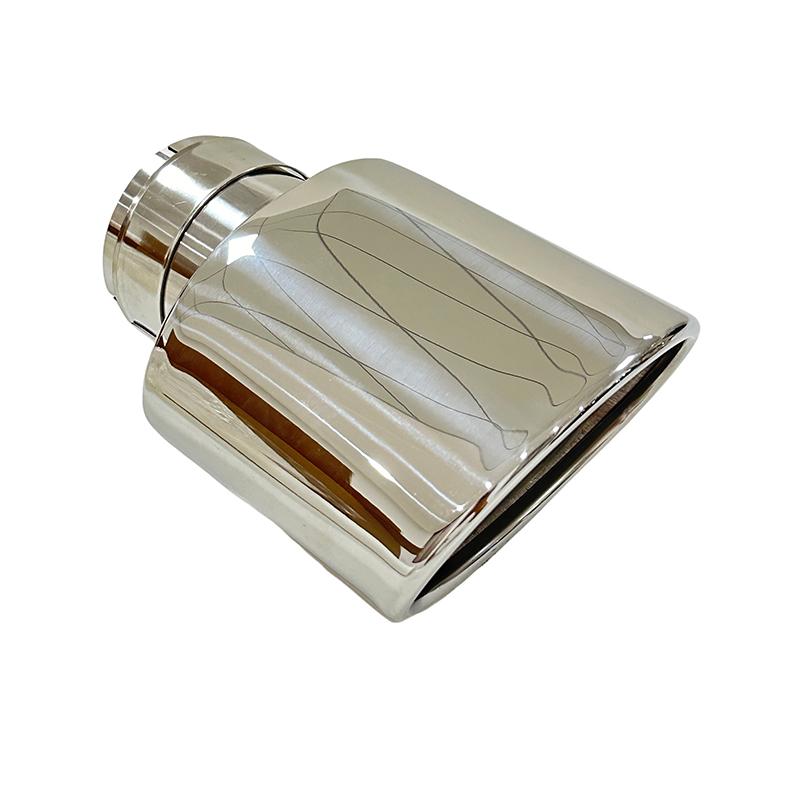 1pcs exhaust pipe stainless steel silvery Tailpipe modification export personalized oval thick 80mm wide 120mm muffler