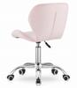 Silla giratoria de terciopelo Avola - Rosa claro