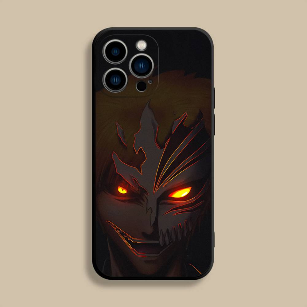 B-Bleach I-Ichigo Kurosaki Phone Case For iPhone 17,16,15,14,13,12,Pro,Max,Plus,E,SE4,Air,Mini Black Soft Cover