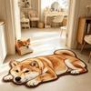Soft Cartoon Animal Carpet Water Absorption Bedroom Bedside Mat Fun Dog-Shaped Rug  Home Decoration