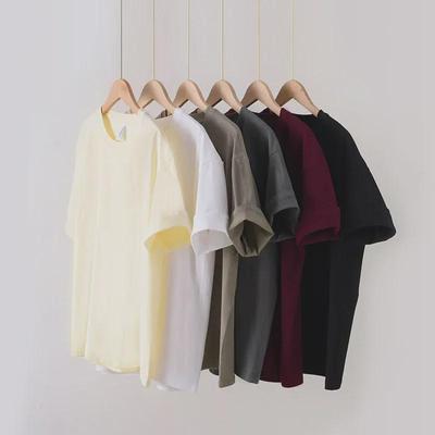 260g Unisex 100% Cotton Short Sleeve T-Shirt, Round Neck, Loose Fit, Casual Style