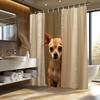 1pc Shower Curtain - Adorable Chihuahua Peeking Through Design Waterproof