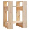 Bookshelf Room Divider 16.1 x 13.8 x 22.4 in Solid Pine Wood